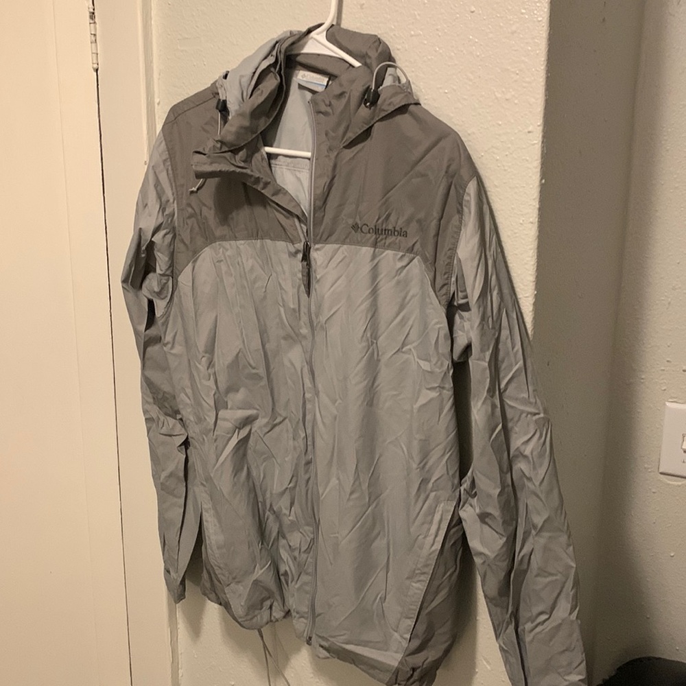 Gray Columbia windbreaker
